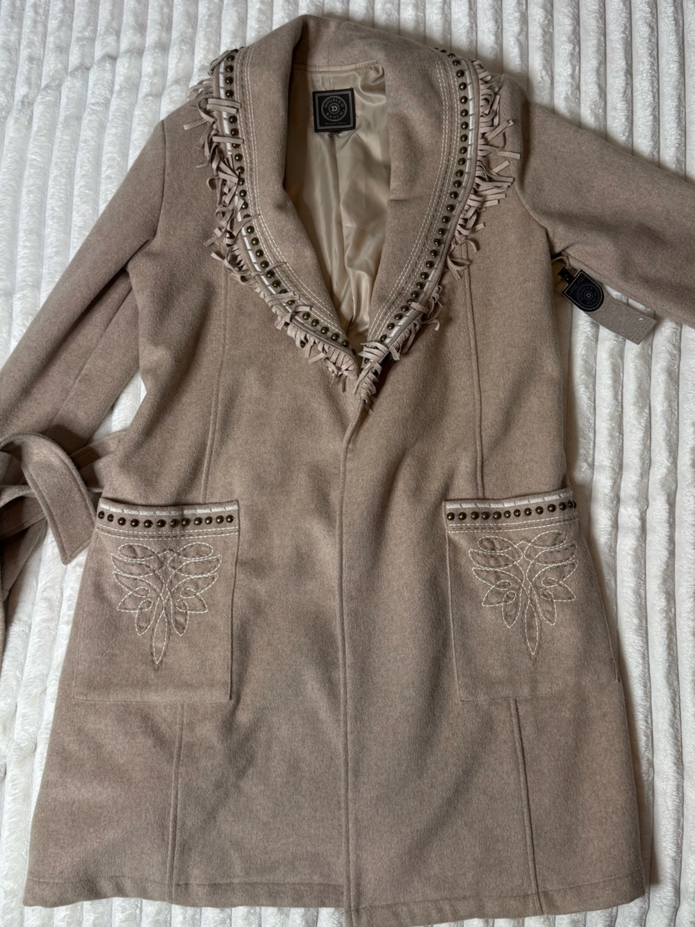 Double D Ranch Last Stage to Salt Falts Coat in Dust Size medium NWT